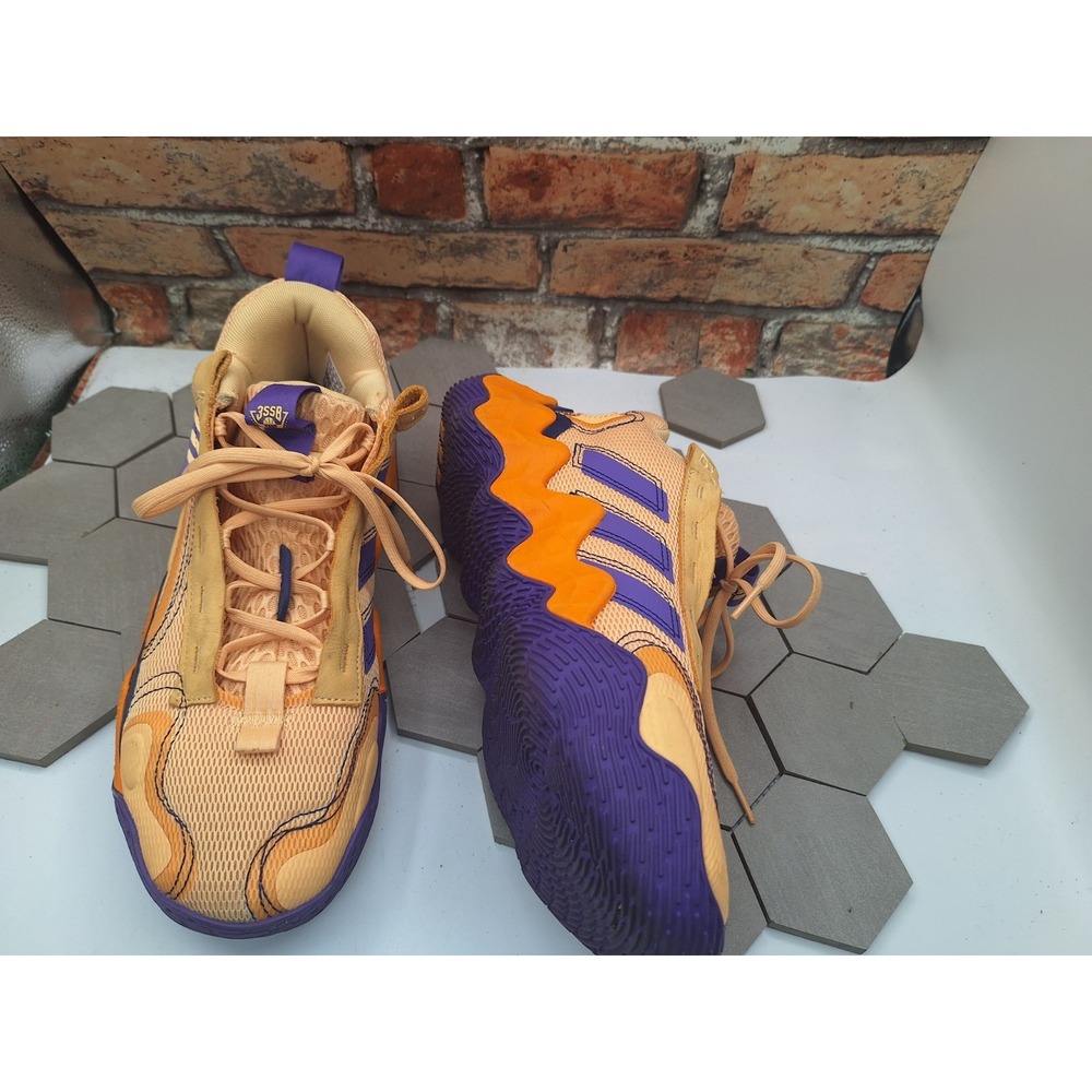 Adidas 3SSB Basketball Shoes Men's Size 11.5 Orange Purple Lightstrike 2022 Rare - Picture 9 of 9